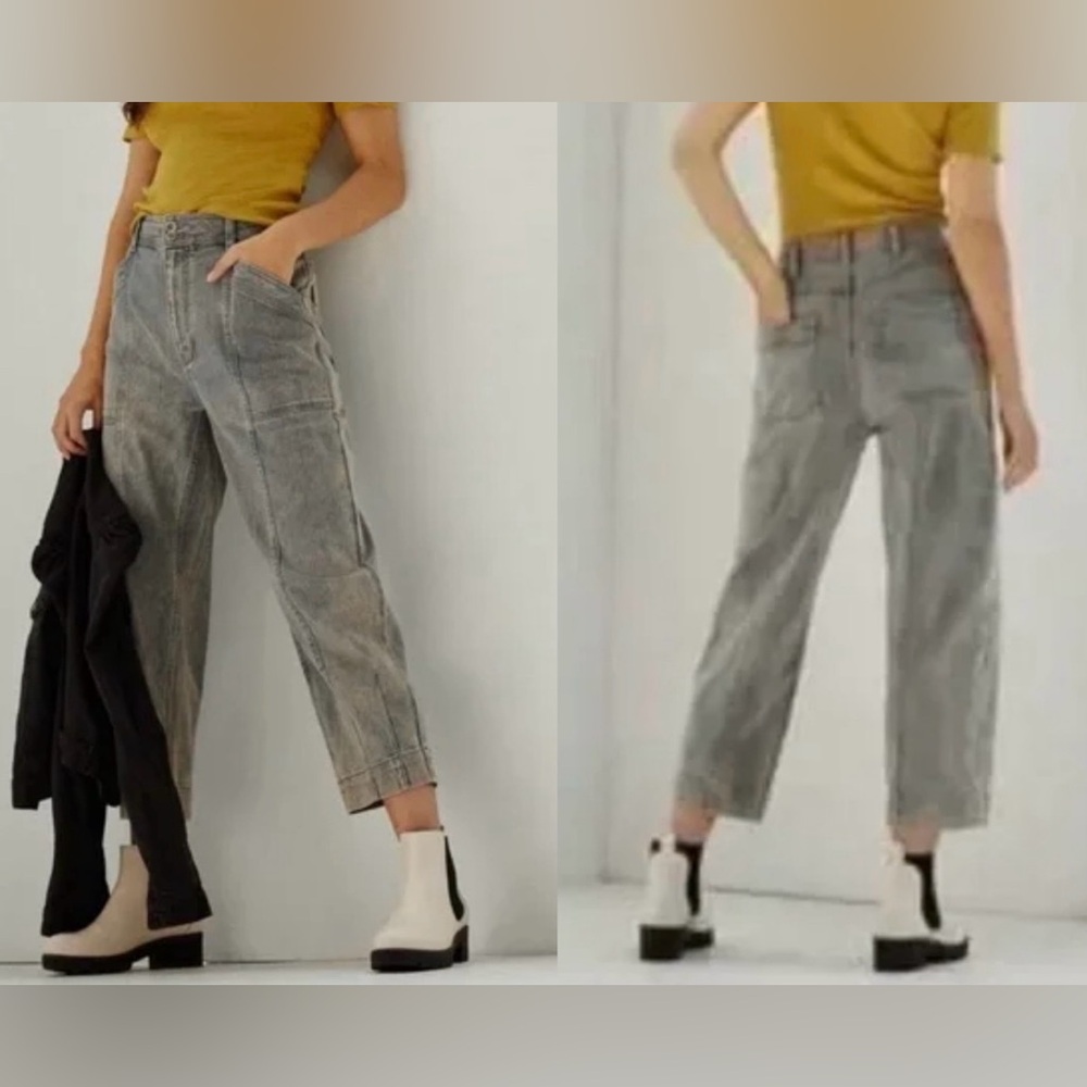 Pilcro Acid Wash Barrel Jeans 27
